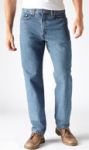 MEDIUM STONE WASHED RELAXED FIT JEANS